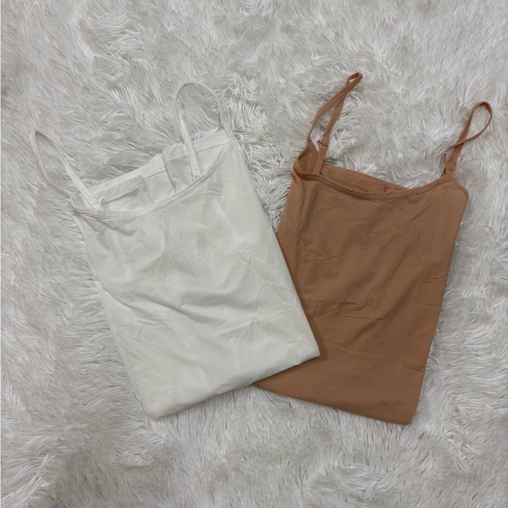 Tommy John White and Tan Camisole Tops Bundle